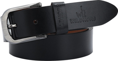 

wild hors Men Formal Black Genuine Leather Belt