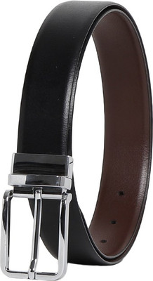 Chisel Men Formal Black Genuine Leather Reversible Belt