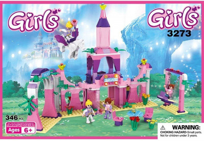 Toyshine Plastic Princess Castle Palace Building Blocks, ABS Construction Toy 178 Pieces (Multicolour)(Multicolor)