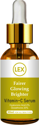 

Lex Fairer Glowing Brightening Vitamin C serum + Hyaluronic Acid + Glutathione Combo Glow Serum(30 ml)