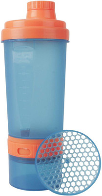 

FITSY 3 in 1 Protein Shaker, 600ml, 1 Piece 600 ml Shaker(Pack of 1, Blue)