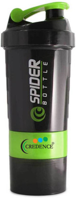 

Credence Spider Gym Bottle Spider 3in 1 Protein Milk Shaker. 500 ml Shaker(Pack of 1, Green)