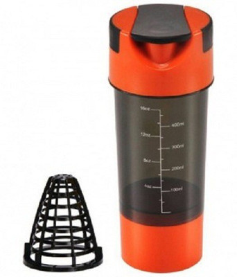 

SHAKER GYM BOTTLE ORANGE 500 Shaker(Pack of 1, Orange), Black