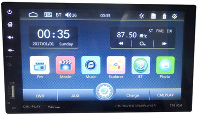 Hypersonic 7.0 inch digital TFT Touch Screen With FM/Bluetooth/Usb (1080px Full Hd) Car Stereo(Double Din)