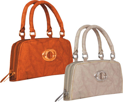 

Fillincart Casual, Party, Formal Beige, Brown Clutch