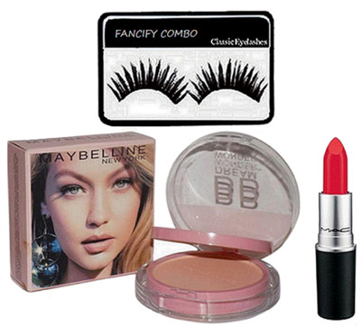 

FANCIFY COMBO eyelashes, lipstick, Compact(Set of 3)