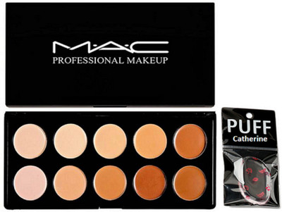 

catherine silicon puff, Mac 10 Shade Concealer Palette(Set of 2)