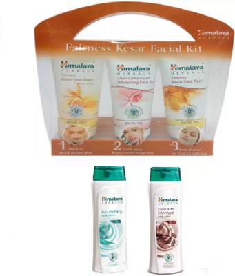 

Himalaya FAIRNESS KESAR FACIAL KIT,COCA BUTTER BODY LOTION,NOURISHING BODY LOTION(Set of 4)