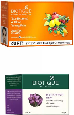 

BIOTIQUE BIO BIOTIQUE SAFFARAN Dew , ANTI TAN FACIAL KIT(Set of 2)