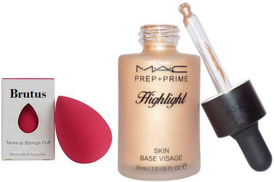 

BRUTUS Sponge Puff, Mac Prep+Prime Highlight Skin Base Visage(Set of 2)