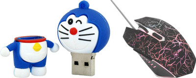 

DARK EDGE SPIDER KING J-7 Wired Optical Gaming Mouse With Doraemon Fancy USB Flash Drive 16 GB Combo Set