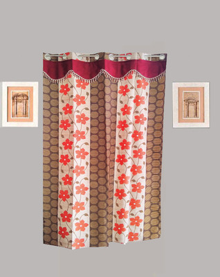 Tidy 150 cm (5 ft) Polyester Window Curtain Single Curtain(Floral, Multicolor)