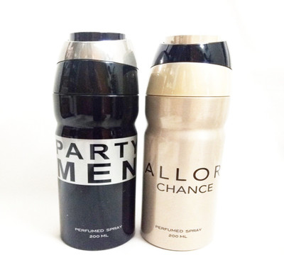 

ARQUS PARTY MEN AND ALLOR CHANCE Perfume Body Spray - For Men & Women(400 ml, Pack of 2)