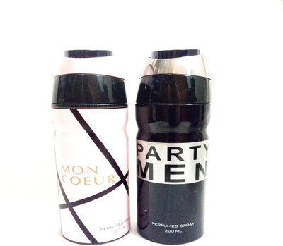 

ARQUS MON COEUR AND PARTY MEN Perfume Body Spray - For Men & Women(400 ml, Pack of 2)