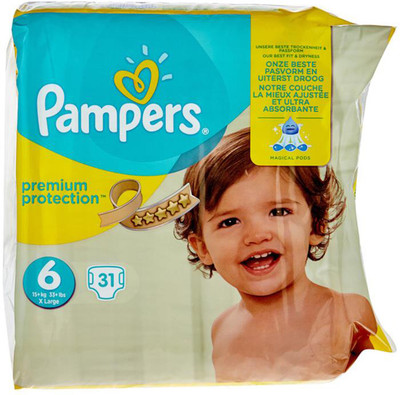 

Pampers Baby Premium Protection Diapers - S - M(37 Pieces)