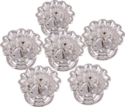 

Shreeng silver plated set of 6 devdas deepak 6 pcs. Stainless Steel(6 Pieces, Silver)