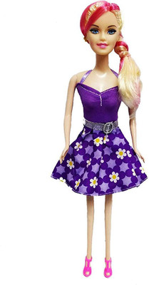 

Sanyal Fashionable Pretend Play Doll with Pretty Dress and Shoes for Kids - Pack of 1 (Multicolored)(Multicolor)