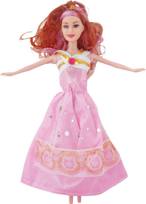 

Barbie ELEGAN Fashion Doll, 6pcs Dresses & Make up Accessories - Kit Play Set For Girls , Kids Gift and Showpiece -Kids Toy (Multicolor)(Multicolor)