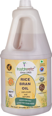 

hathmic 100%Pure Physically Refined Rice Bran Oil Rice Bran Oil Jar(5 L)