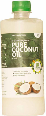 18 Herbs Pure Edible Coconut Oil Plastic Bottle(500 ml)