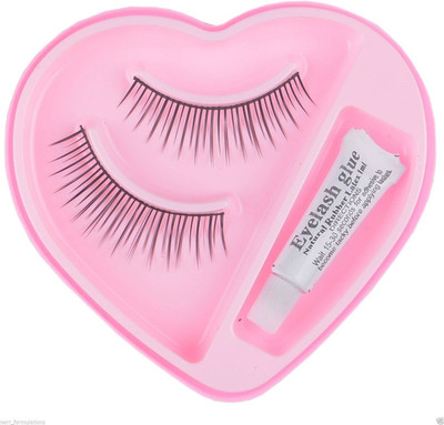 

NERR Soft Natural Black Thick Long False Eyelashes Makeup Extension Pack Of2Pair Fake Eyelashes(Pack of 1)