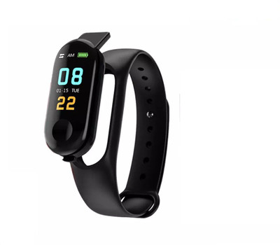 

Blue Birds Health Fitness Band For Blood Pressure Analysis, Heart Rate, Calling, Yoga, Sports Fitness Band(Multicolor, Pack of 1), Black