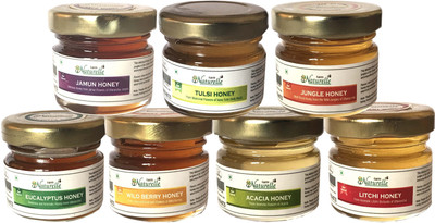 

Farm Naturelle Tulsi Forest Flower Honey & Jamun Flower Forest Honey & Acacia Flower Honey (250 Gms x 3) (Ayurved Recommended)-Huge Medicinal Value Combo(3)