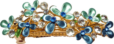

Utopian Foliage Enamel and Crystal Hair Clip(Blue)