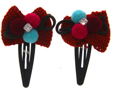 

Anuradha Art jewellery Hair Pin Tic Tac Clip(Red)