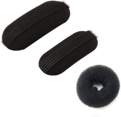 

Pankh Puff And Donut Bun Maker Hair Accessory Set(Black)