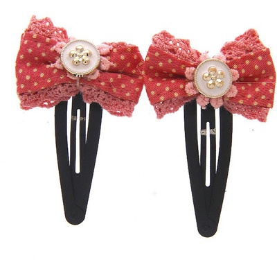 

Anuradha Art jewellery Hair Pin Tic Tac Clip(Orange)