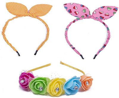 

Chooz Designer Studio Hair Band for Kids Girls Ears Head Band and Ribbons Hair Band Hair Band, Head Band(Multicolor)