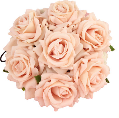 

UNIK CARAT Peach Roses Bridal Bun Bun(Orange)