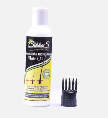 

SikkaS HERBAL MAHA BRINGARAJ HAIR OIL OR PREMATURE GREY HAIR AND BALDNESS Hair Oil(100 ml)
