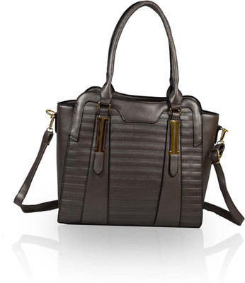 

everything traders Hand-held Bag(Silver, Grey), Grey;silver