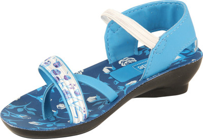 

VKC PRIDE Girls Sling Back Heels(Blue, Blue 0034