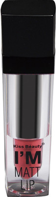 

Kiss Beauty I'm Matt Lip Long Lasting Waterproof Lipgloss Lipstick 04-Shade(8 ml, Cerise)