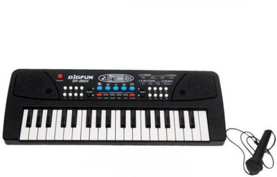 

BIG FUN 37 Key Piano Keyboard Toy with DC Power Option, Recording and Mic for Kids - 2018 Latest Model(Black)