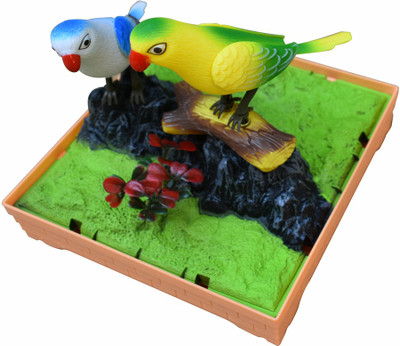 PTCMart Musical Mithu Multicolor Parrot Combo Set Of 2(Multicolor)