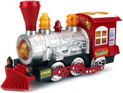 

Fun Villa Bubble Engine Toy with Music, Lights, Real Action (Red)(Red)