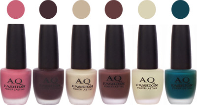 

AQ Fashion Gel Velvet Matte Nail polish combo 6889 Multicolor(Pack of 6)