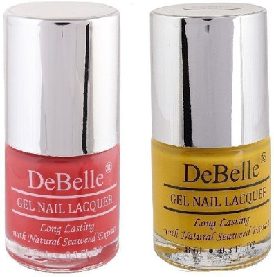 

DeBelle Gel Nail Polish Combo of 2 (Coral Orange,Yellow) Princess Belle', Caramelo Yellow(Pack of 2)