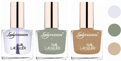 

Lady Fashion Extra Shine Extra Long Stay Chip Resistant Nail Polish (Set Of 3) Transparent,Grey,Beach Nude(Pack of 3)