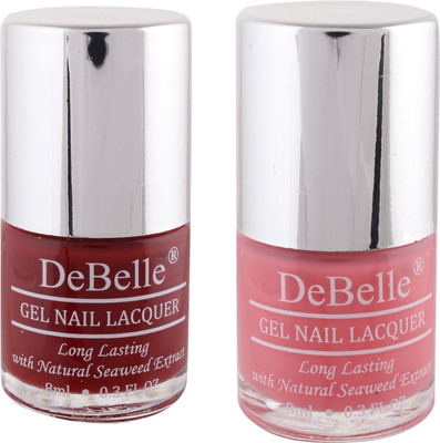 

DeBelle Gel Nail Lacquer 8 ml each Kit of 2 Bebe Kiss & Moulin Rouge(Pack of 2)