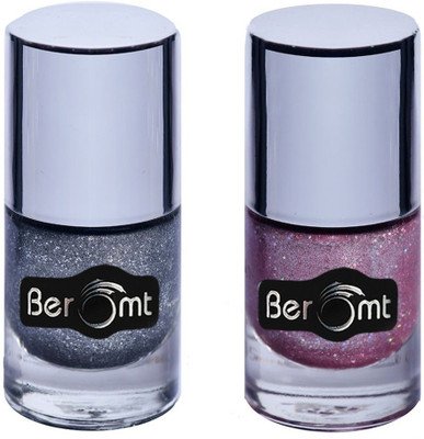 

Beromt Sand Nail Polish Combo, Silver & Pink, Silverish Cloud & Roseate(Pack of 2)