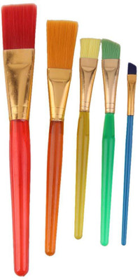 

NOZOMI 5pcs Chunky Nylon Brush Set For Kids Paint Art Craft Drawing Brush(Mutlicolor)