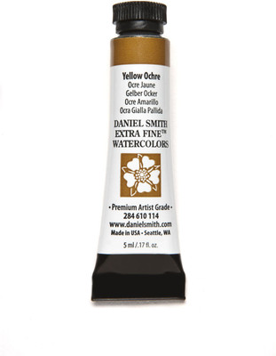 

DANIEL SMITH Extra Fine Watercolors Tube, 5ml, Yellow Ochre(Set of 1, Black)