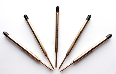 Swarnalekha Metal Jotter Ballpoint BLACK Refills with Extra 1 Piece Pen, Ball Pen Refill(Pack of 5, Ink Color - Black)