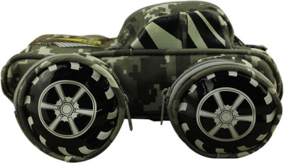 

ZEVORA Tank Military Tank Art Canvas Pencil Box(Set of 1, Black)