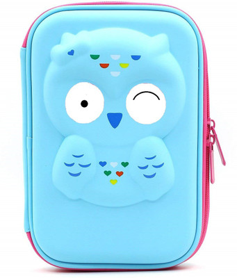 

Xeekart Pencil Box Cartoon Art Canvas Pencil Box(Set of 1, Light Blue)